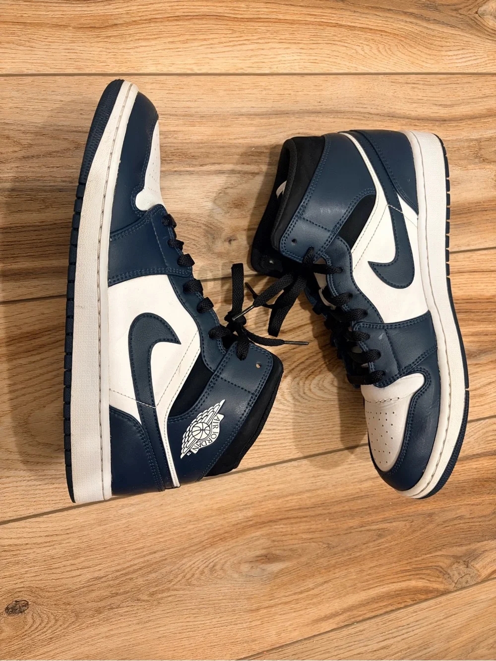 Jordan 1 Mid Armory Men’s High-Top Sneakers - White & Navy
